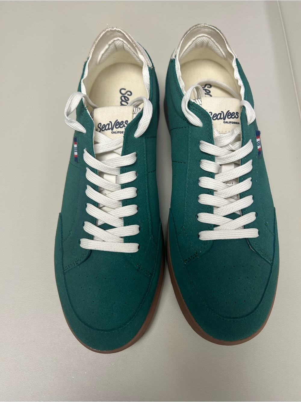 SeaVees Clipper Sneakers Hunter Green Suede Shoes Women’s 11 Coastal Chic - Picture 2 of 12